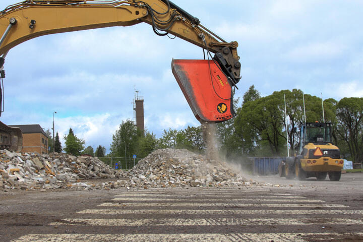 ALLU Brecherlöffel für Betonabfälle und Asphaltrecycling