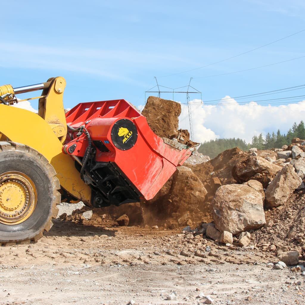 ALLU Brechlöffel für den Materialtransport